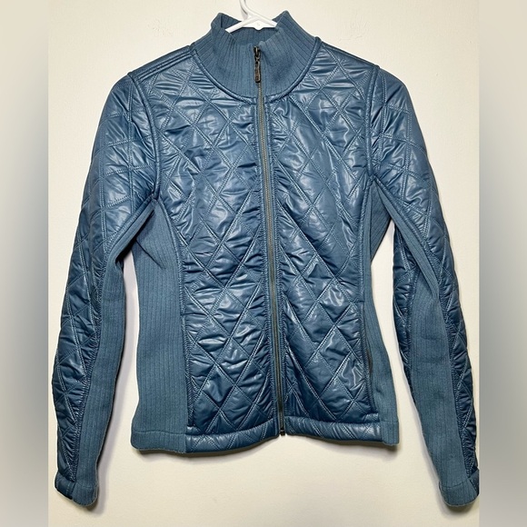 Prana Jackets & Blazers - Prana Women's Dark Turquoise Quilted Sherpa Lined Diva Bomber Jacket Size XS